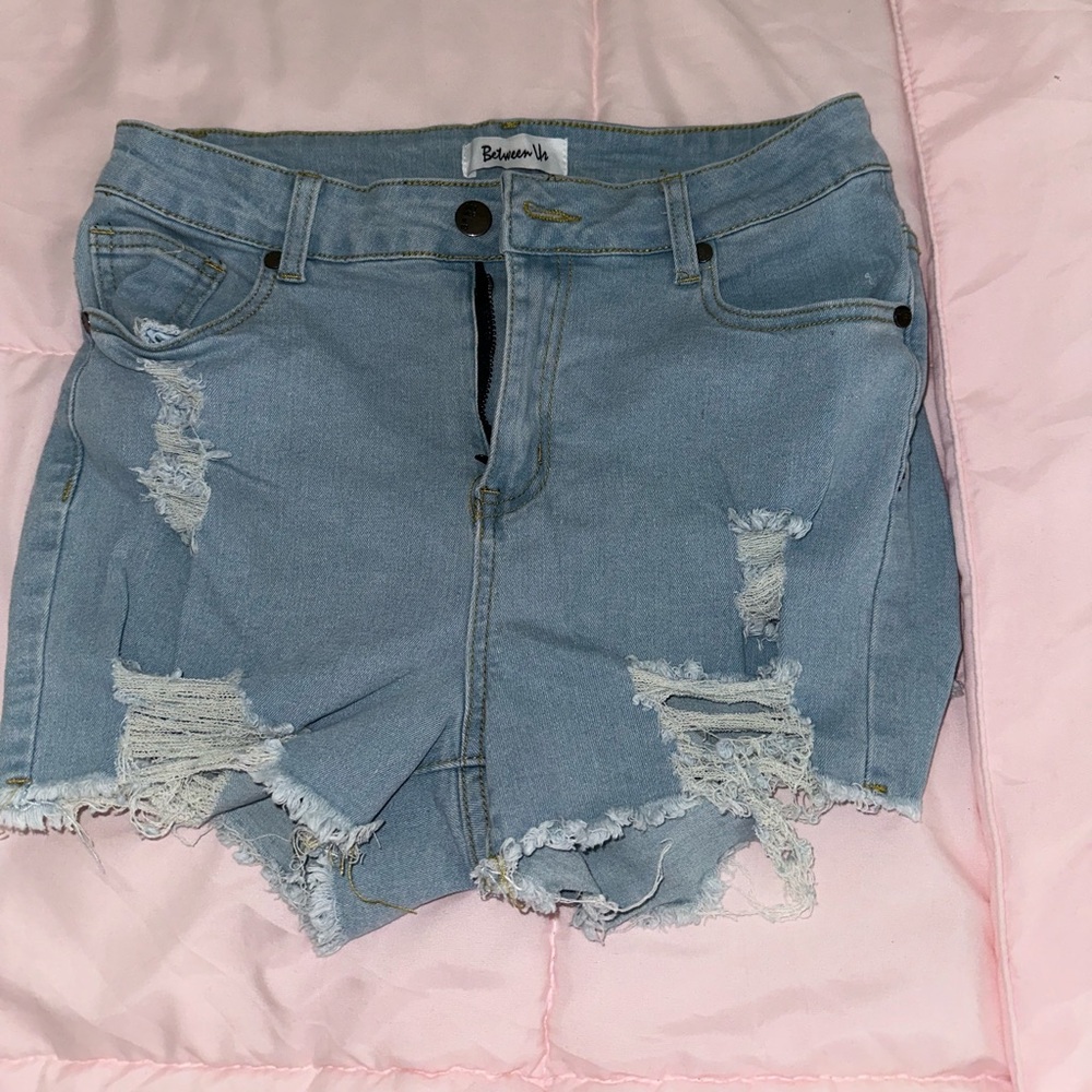Blue jean shorts